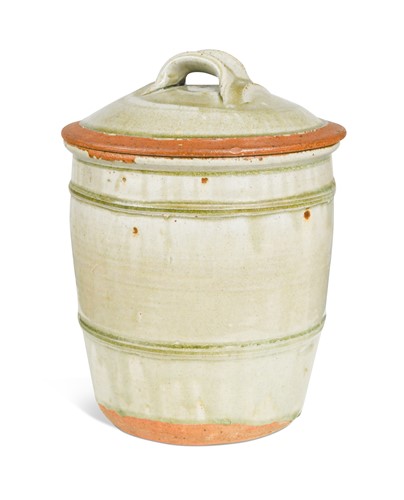 Lot 50 - Richard Batterham, a large green ash-glazed bread crock