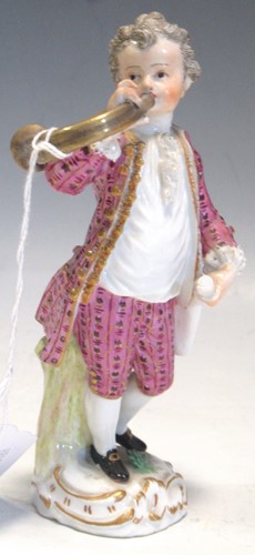 Lot 56 - A late 19th century Meissen figure of a boy...