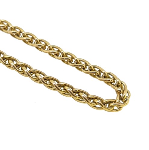Lot 100 - A 9ct gold spiga chain