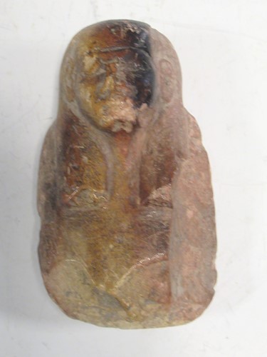 Lot 52 - Egyptian carved stone model pharaoh's head...