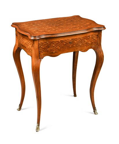 Lot 803 - A French parquetry occasional table, 19th century