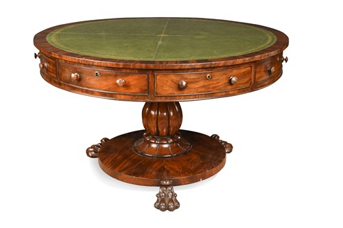Lot 838 - A William IV mahogany drum top table