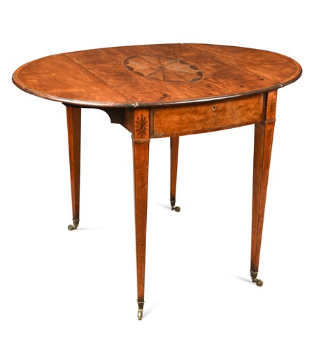 Lot 661 - A George III satinwood and mahogany Pembroke table