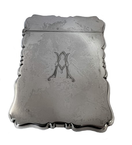 Lot 240 - A Victorian silver card case, mark of George Unite
