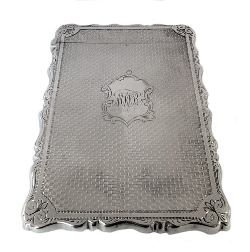 Lot 258 - A Victorian silver card case, mark of George Unite