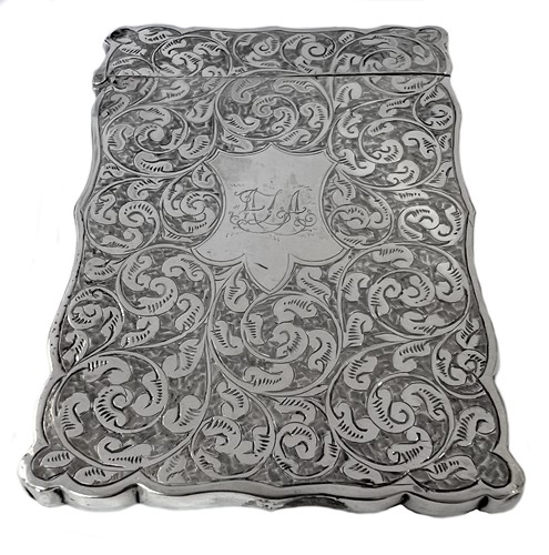 Lot 264 - A Victorian silver card case