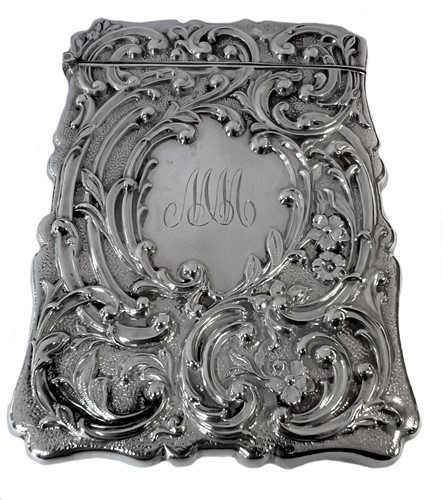 Lot 239 - An early 20th century silver card case