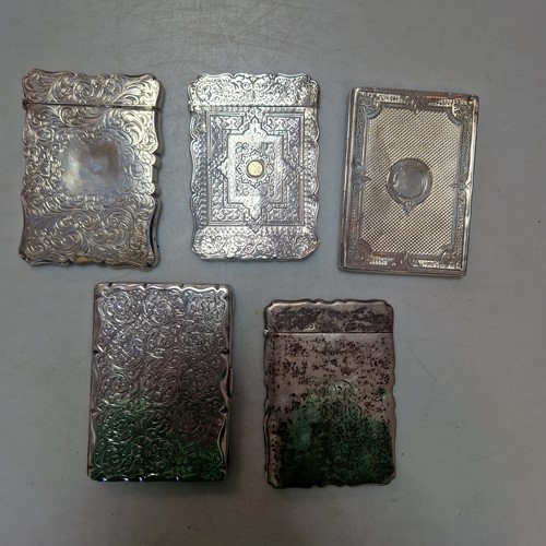 Lot 220 - A collection of 3 silver card cases together...