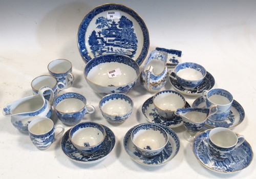 Lot 96 - Items of Newhall blue and white 'Broseley'...