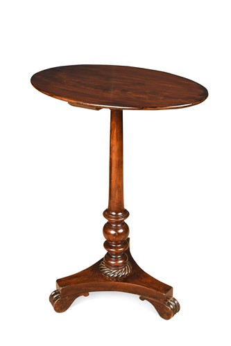 Lot 772 - A Regency mahogany pedestal lamp table