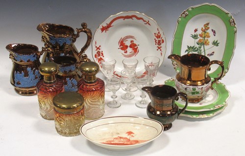 Lot 87 - Two Bloor Derby floral plates and an oval dish...