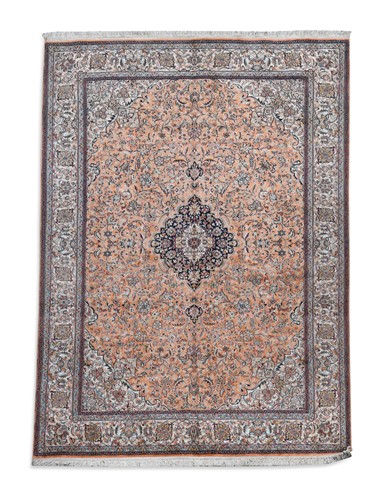 Lot 609 - A Persian silk rug