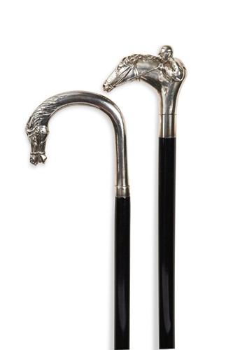 Lot 850 - Of horse racing interest, two walking canes