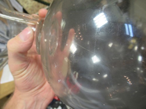 Lot 595 - A George III glass leech jar