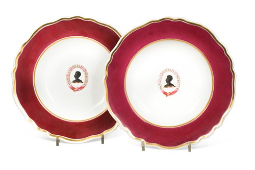 Lot 498 - A pair of Chamberlains Worcester anti-slavery bowls