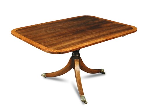 Lot 787 - A Regency rosewood and satinwood crossbanded breakfast table