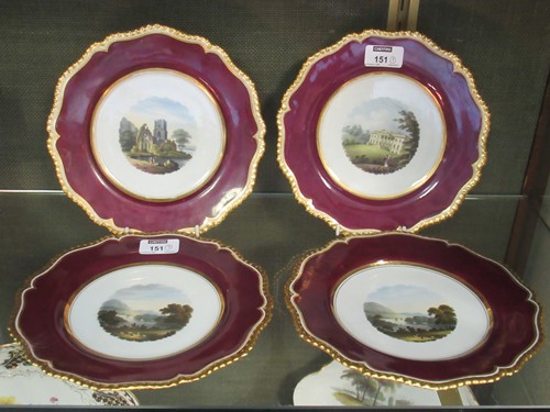 Lot 151 - Four Worcester Flight Barr & Barr plates,...