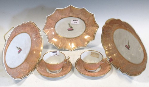 Lot 115 - Two Worcester Flight Barr & Barr oval armorial...