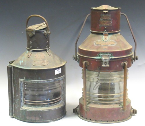 Lot 110 - A late 19th/ early 20th century copper ships...