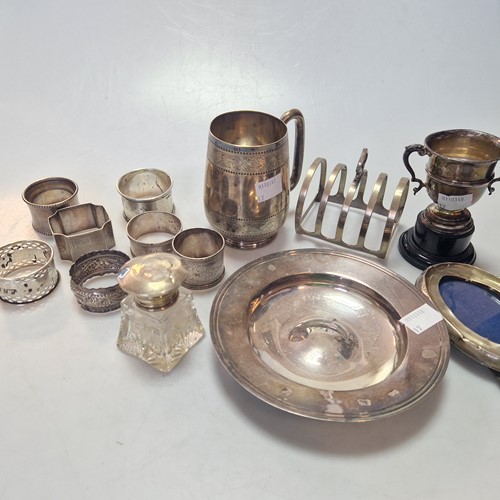 Lot 216 - A silver christening mug, a silver 'Armada'...
