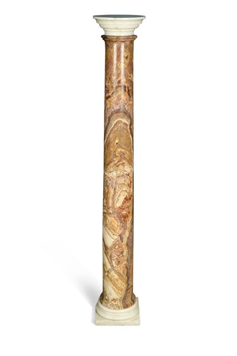 Lot 628 - A marble column pedestal, late 19th century