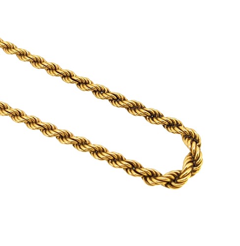 Lot 71 - An 18ct gold rope chain