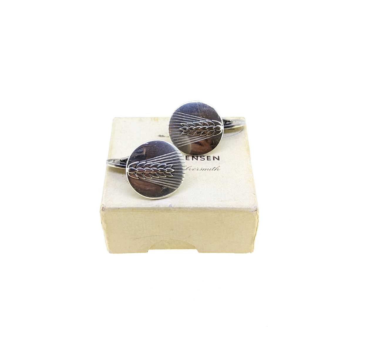 Lot 5 - Georg Jensen - A pair of wheat sheaf cufflinks