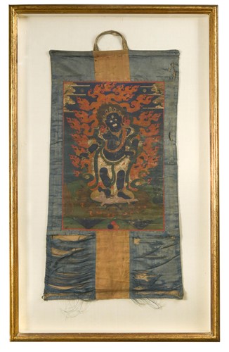 Lot 160 - A Tibetan thangka, Mahakala, 18th century