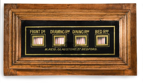 Lot 797 - A mahogany-framed servant's bell indicator box