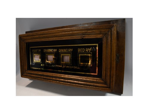 Lot 797 - A mahogany-framed servant's bell indicator box