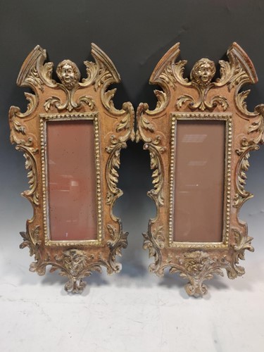 Lot 502 - A pair of silver-leaf picture frames, 70 x 36cm