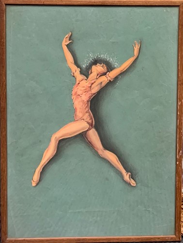 Lot 281 - Vaslav Nijinsky dancing in his costume for 'Le Spectre de la rose'