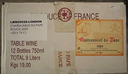 Lot 398 - Chateauneuf-du-Pape 2003, Earl Jean and Jean-Paul Versino