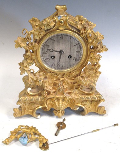 Lot 154 - A 19th century ormolu case mantel clock in...