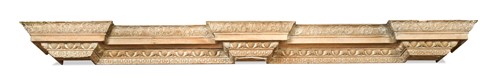 Lot 861 - A George II carved pine over door, 18th century