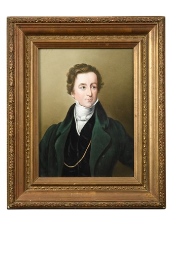Lot 503 - An English porcelain rectangular plaque
