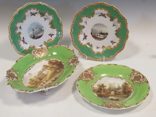 Lot 20 - A Copeland and Garrett comport and plate, the...