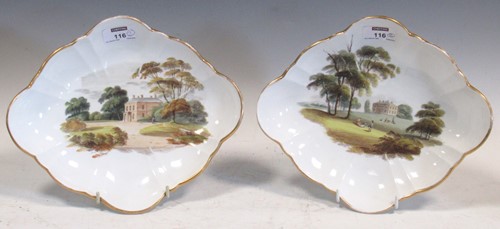 Lot 116 - A pair of Wedgwood lozenge shaped dishes,...