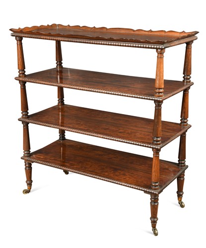 Lot 784 - An Anglo-Chinese padouk four-tier buffet, 19th century