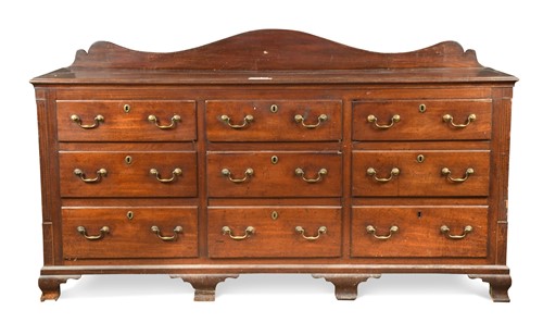 Lot 589 - A George III mahogany bank of drawers