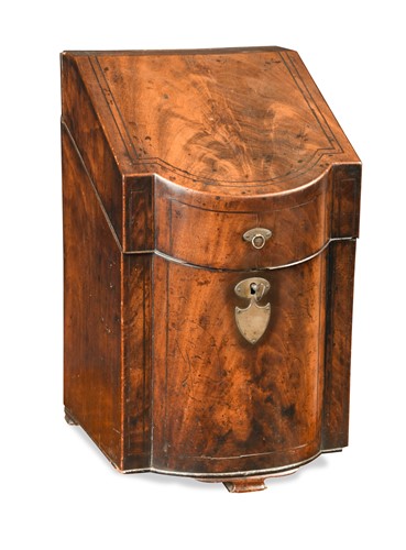 Lot 783 - A George III mahogany knife box