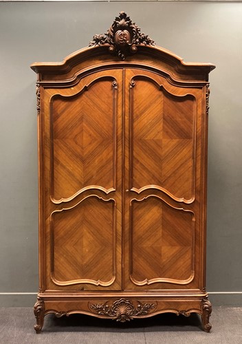 Lot 445 - Louis XVI style wardrobe, 275 x 160 x 55cm