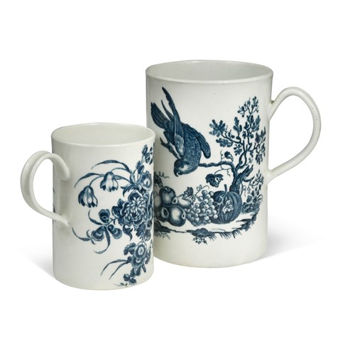 Lot 575 - A large Worcester porcelain mug or tankard, circa 1770-1785