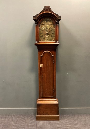 Lot 387 - A George III oak cased 8-day longcase clock,...