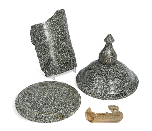 Lot 759 - Strawberry Hill interest - the remnants of a Greek granite urn and cover