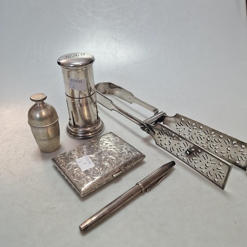 Lot 213 - A silver fountain pen by Cross, together with...