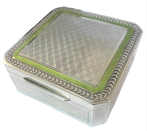 Lot 234 - A late 19th century Austro-Hungarian metalwares silver powder box