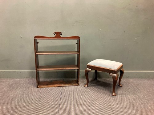 Lot 349 - A George II style mahogany stool 41 x 51 x...