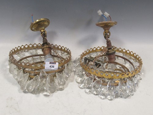 Lot 436 - A collection of small cut glass basket...