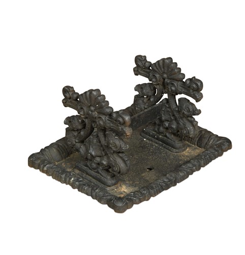 Lot 869 - A substantial William IV cast iron boot scraper